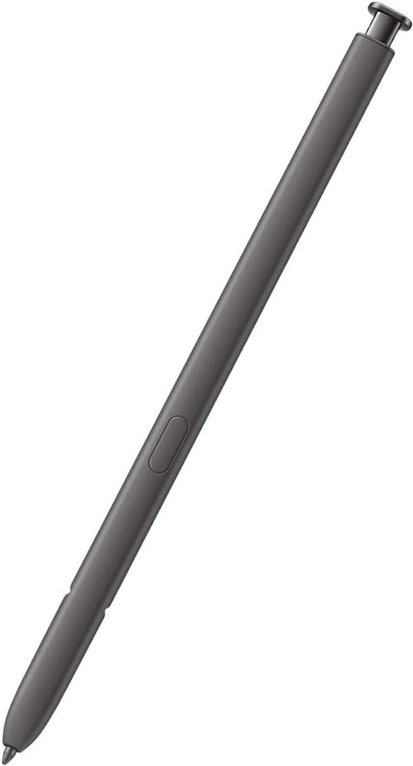 Dark gray stylus pen with pointed tip and side control button