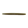 Olive green ribbed soft stick bait, slender worm shape