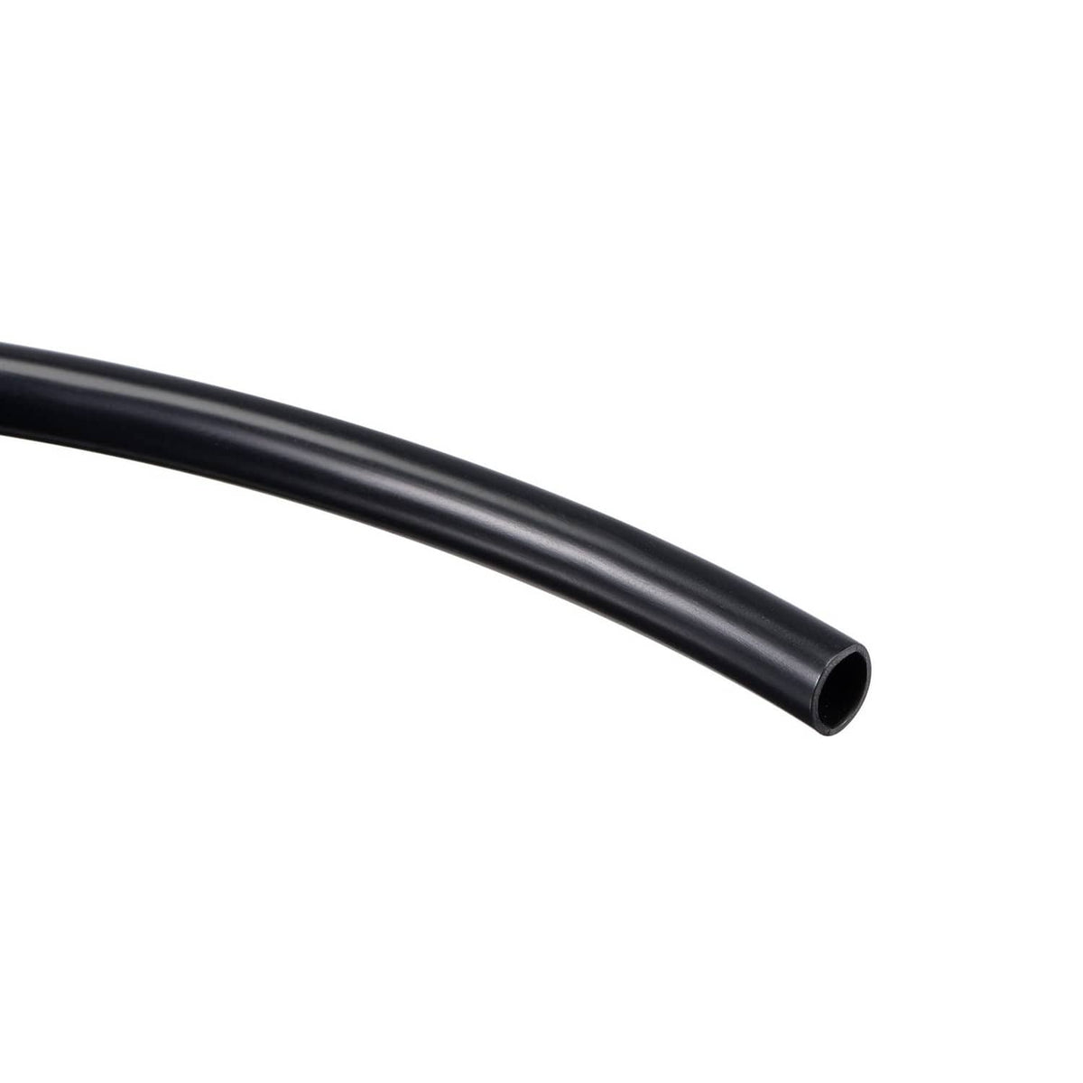 Black PVC wire harness tubing, smooth dark tube with 3/16 in ID