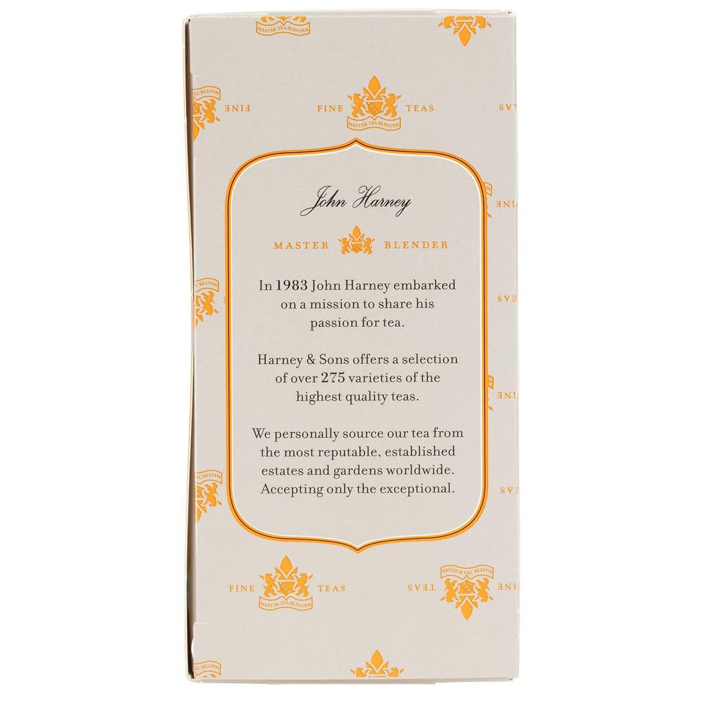 Decaffeinated Ceylon tea box back panel with tea information