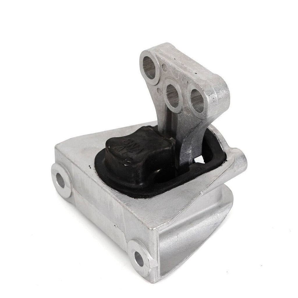 Engine/transmission mount with metal bracket and black rubber bushing