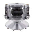 Metal drive clutch assembly with spring and belt sheave, side view