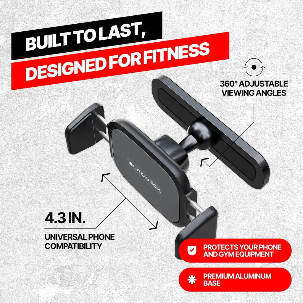 Black magnetic phone holder with a cradle for adjustable smartphone viewing angles.