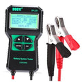 12V/24V battery system tester with digital LCD and red/black clamp leads