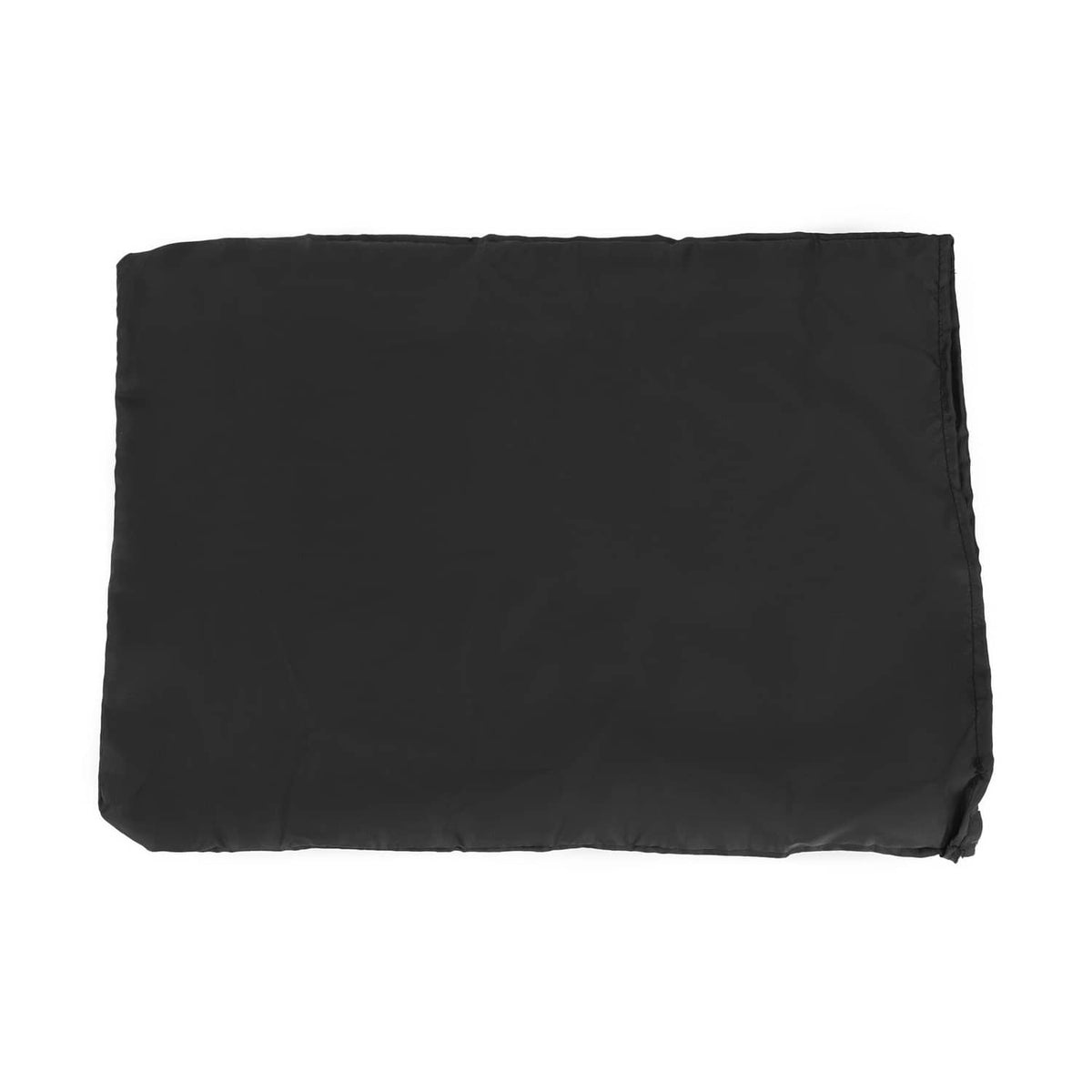 Black waterproof cover panel with stitched edges
