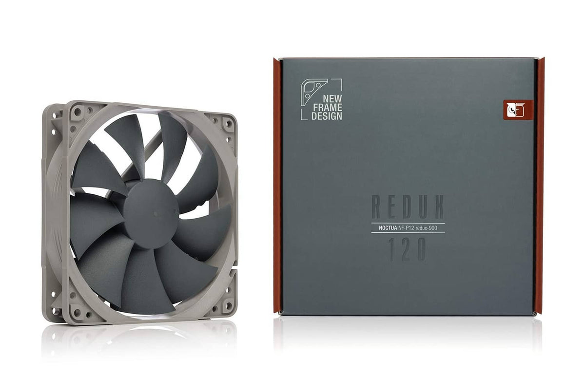 120mm computer cooling fan with retail box showing design text