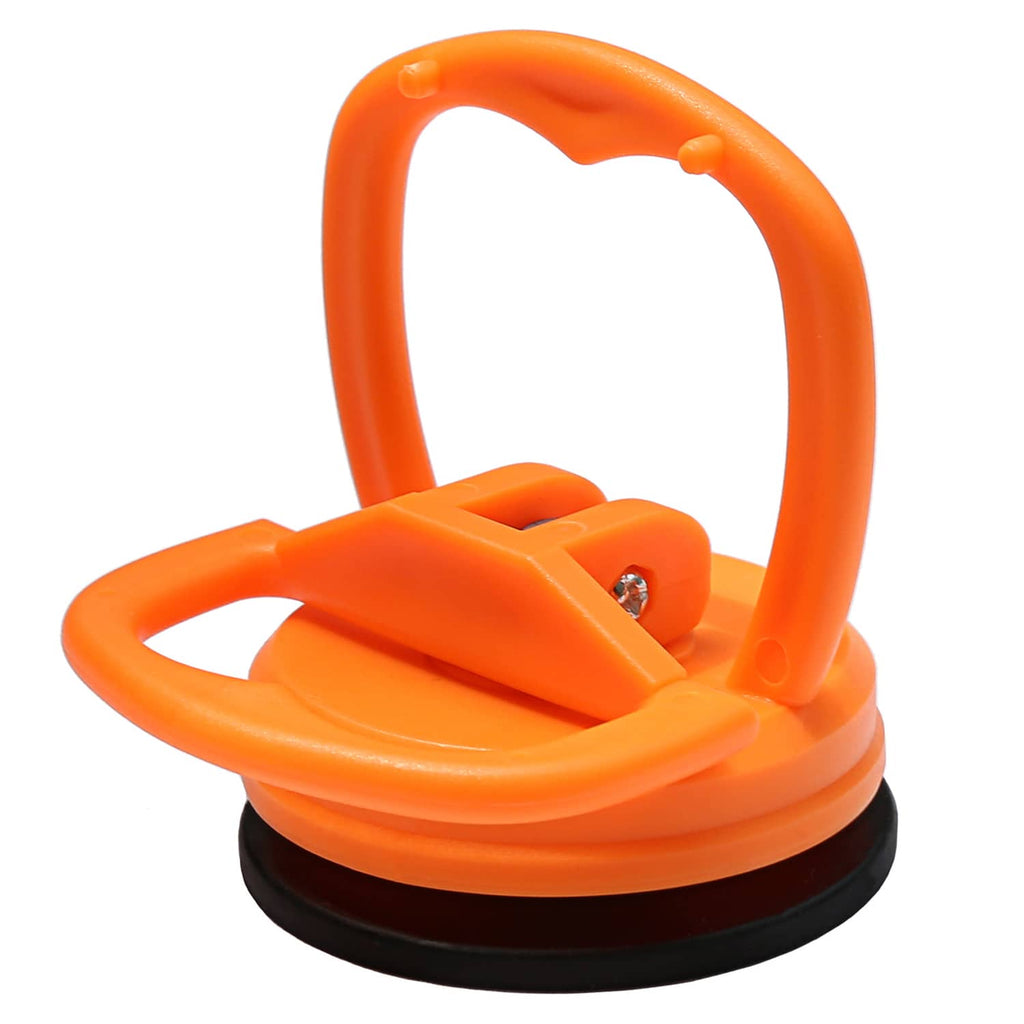 Orange car dent repair suction cup puller tool with handle