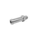 Aluminum hose barb nipple fitting with 1/16 NPT threads and hex collar