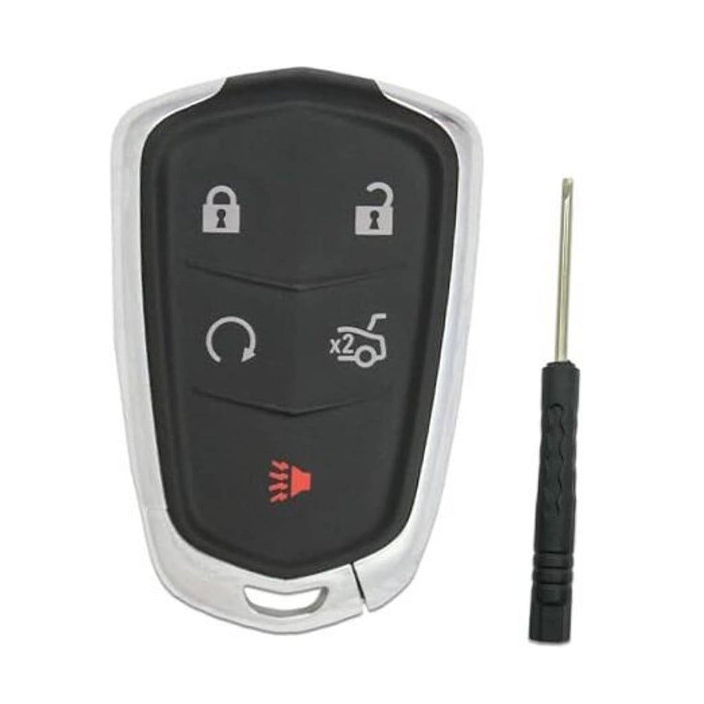 Black key fob cover replacement with button icons and matching black key blade