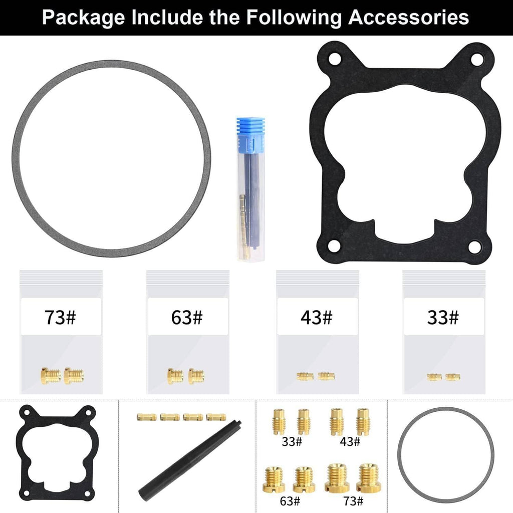 Rochester Quadrajet carburetor accessories kit with gaskets and O-ring