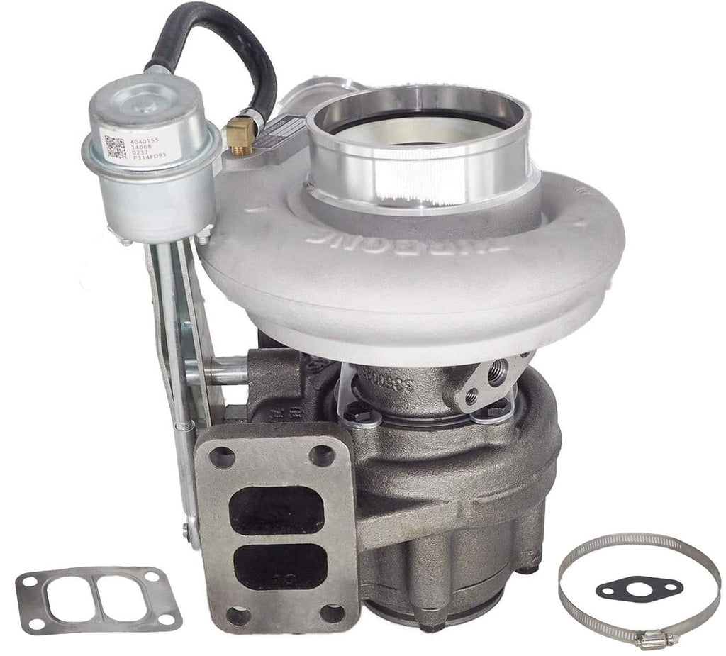 Turbocharger assembly with silver compressor housing and oil line