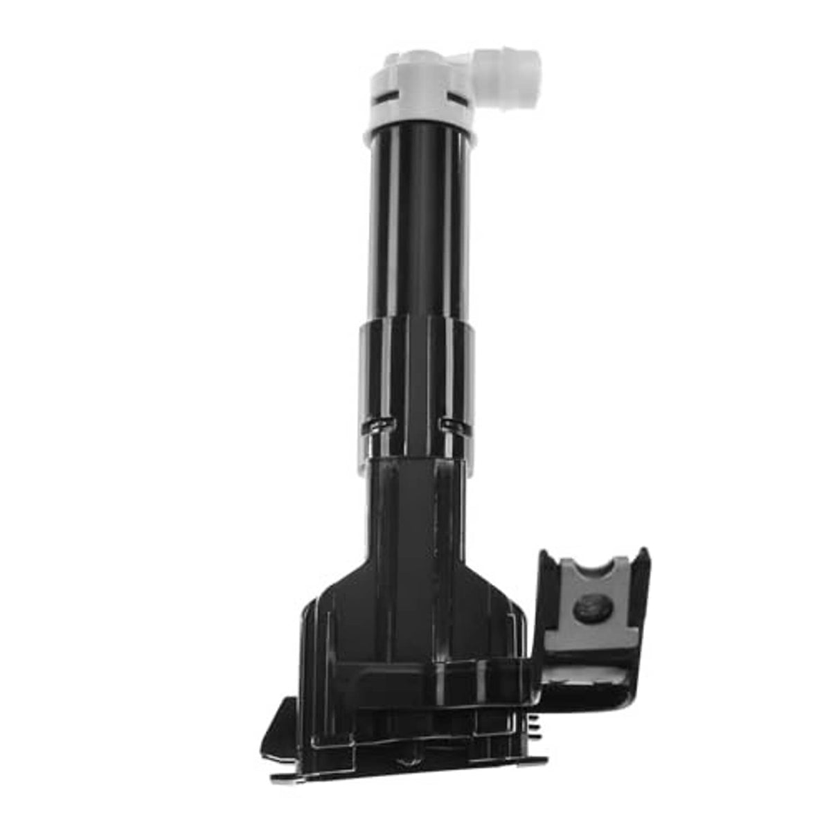 Headlight washer nozzle jet sprayer, black base with white top spray outlet