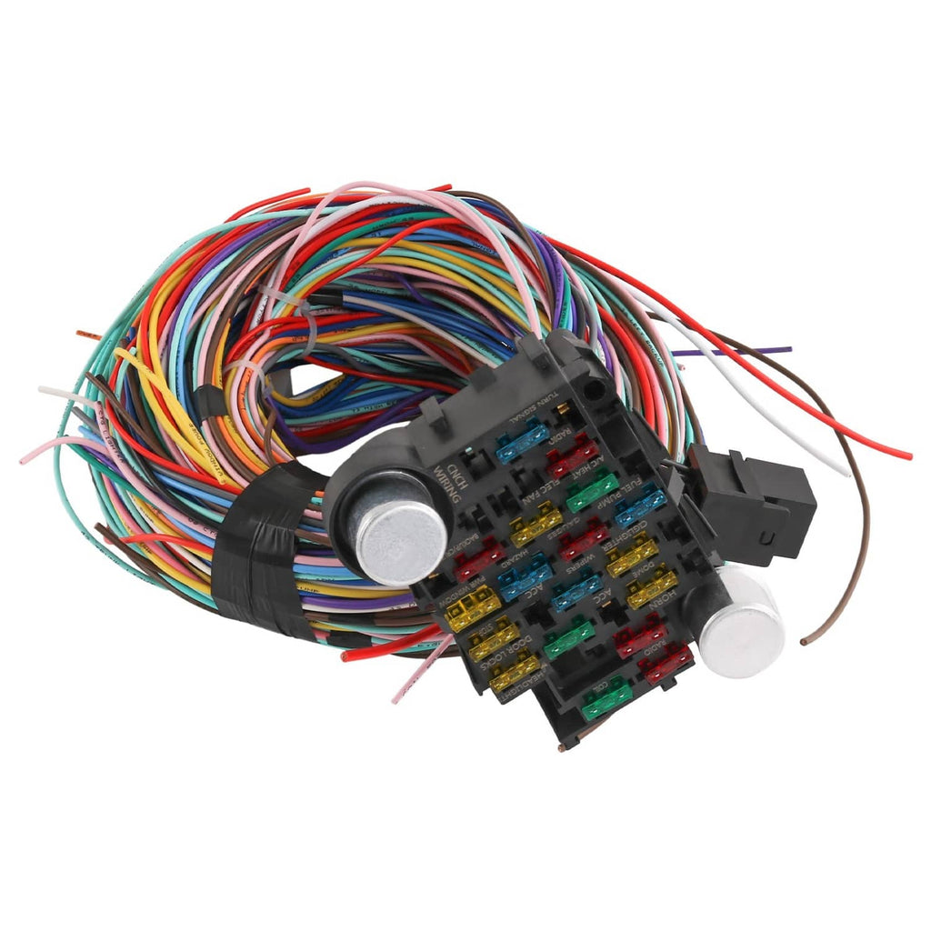 21-circuit wiring harness kit with multi-color wire harness and control board with two buttons