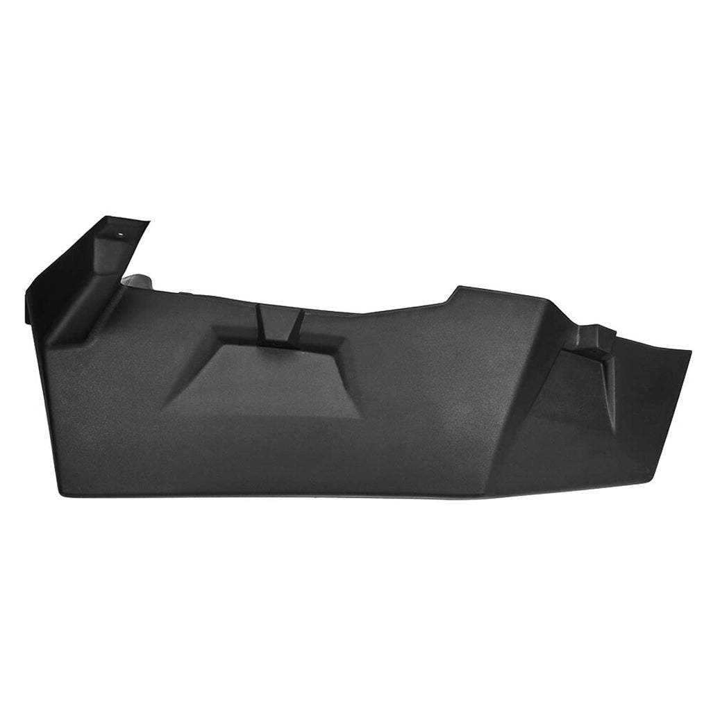 Front extended fender flare, matte black plastic with mounting tabs