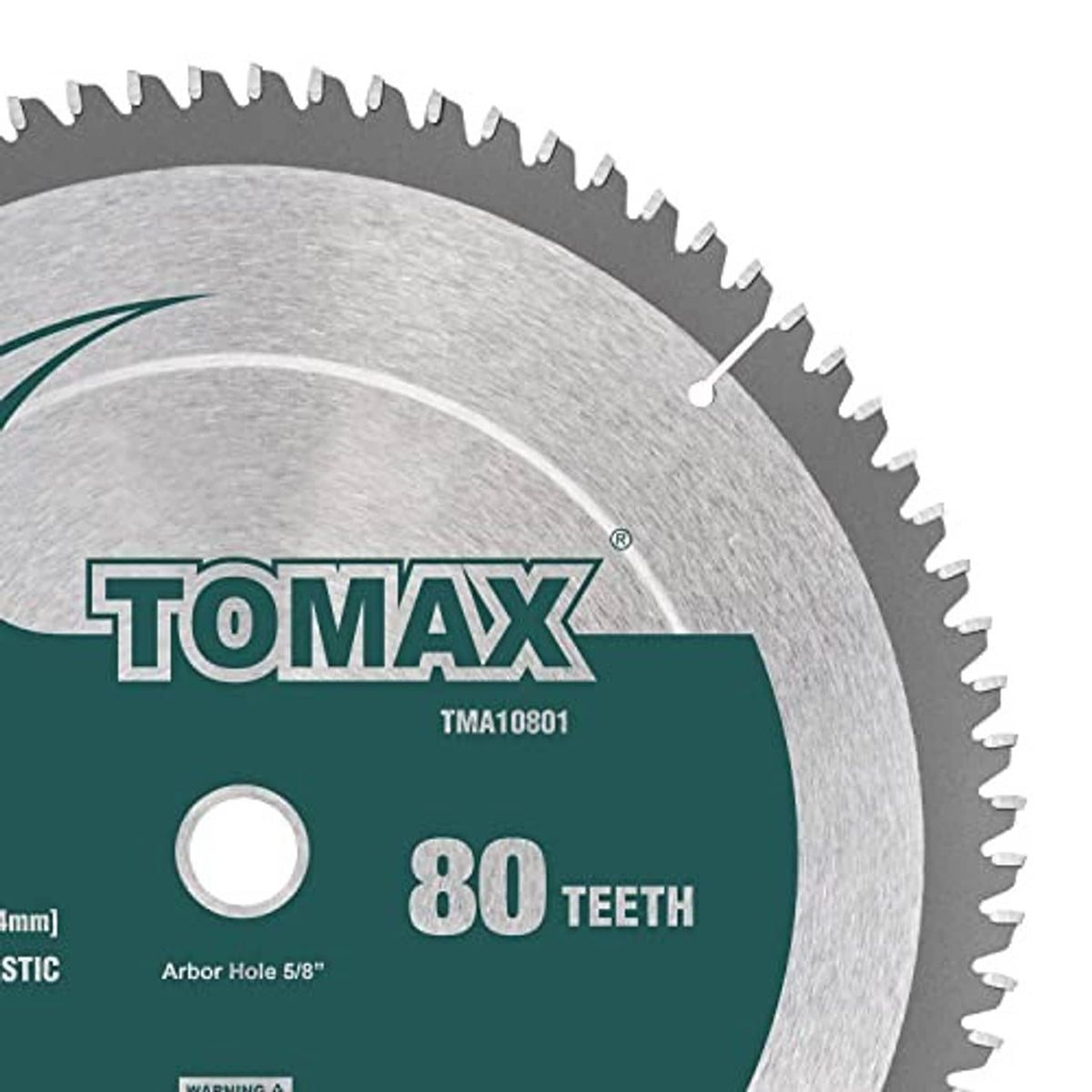 TOMAX 10-inch 80 teeth aluminum cutting blade with arbor hole size mark