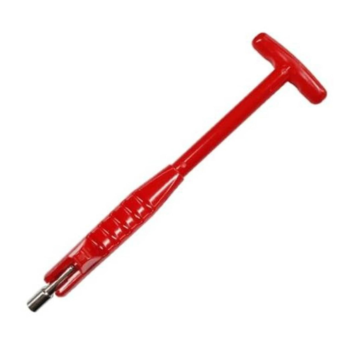 Red T-handle valve stem puller/installer tool with metal tip