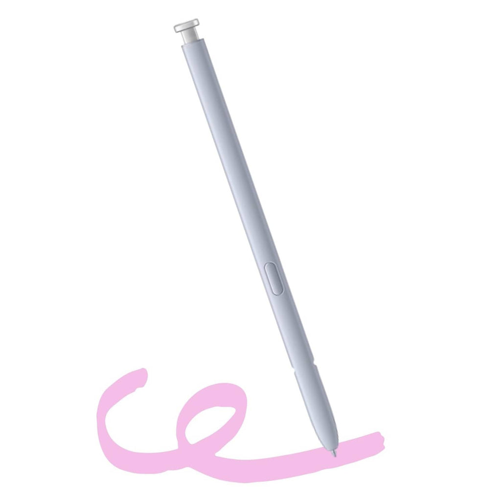 Light silver S Pen replacement stylus with pointed tip and side button