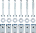 Steel truck bed mounting hardware kit with 6 bolts, washers, and U-clips