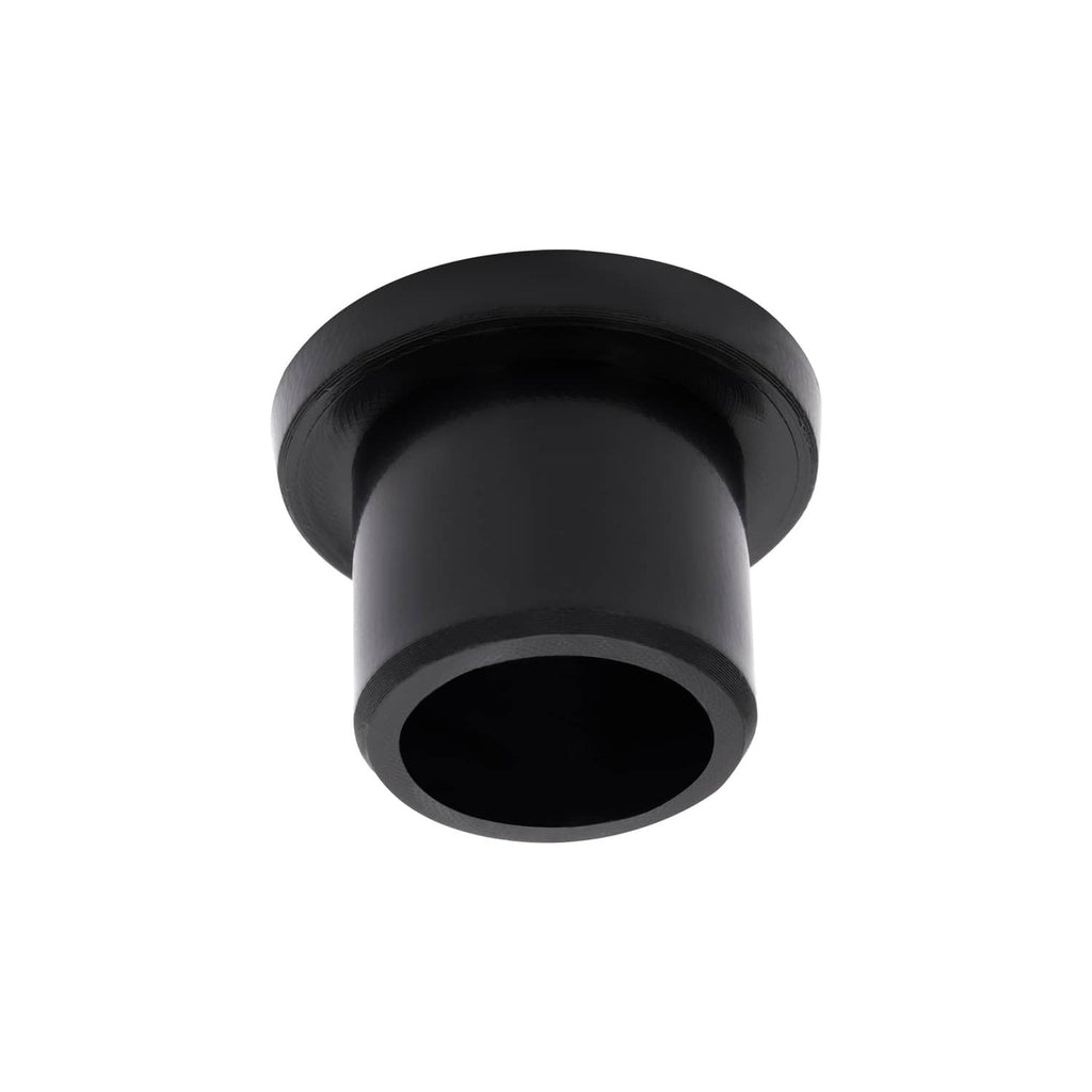 Black rubber leaf spring bushing, round end with center opening
