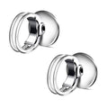 Silver phone ring holder car mount, two-pack with metal finger loop rings