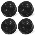 Geevon black round water leak detector alarm, 4-pack