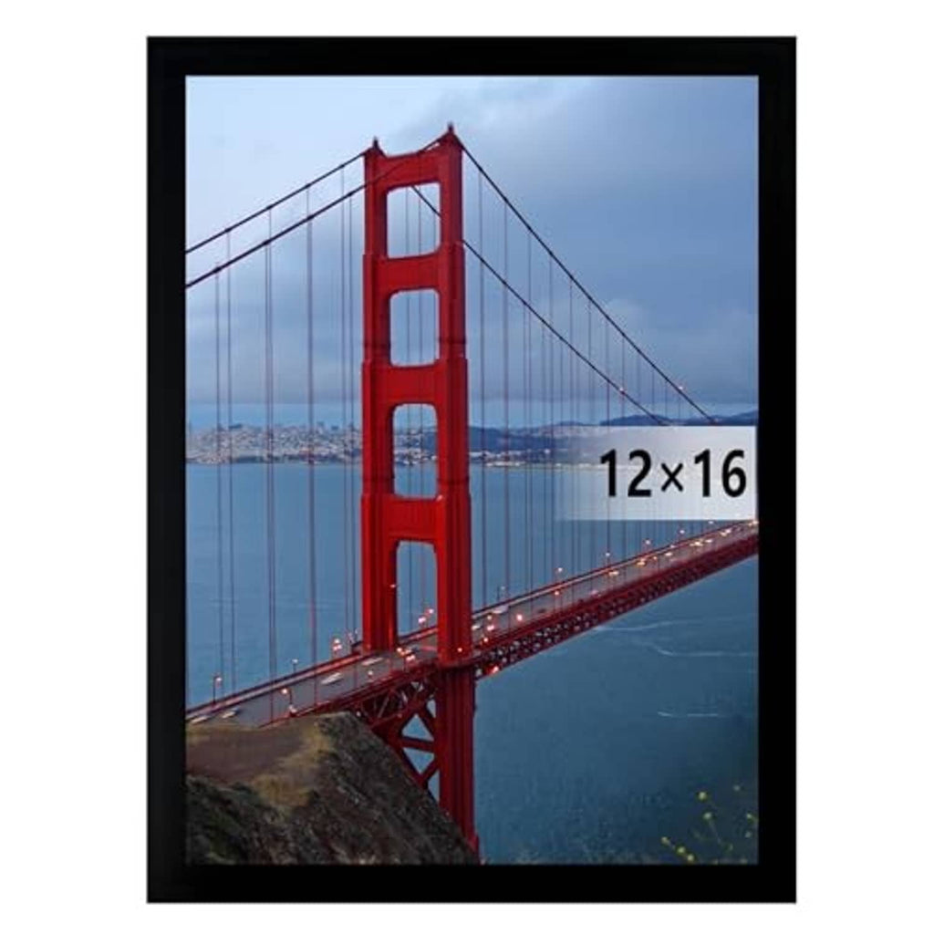 Black 12x16 frame with Golden Gate Bridge photo, centered view.