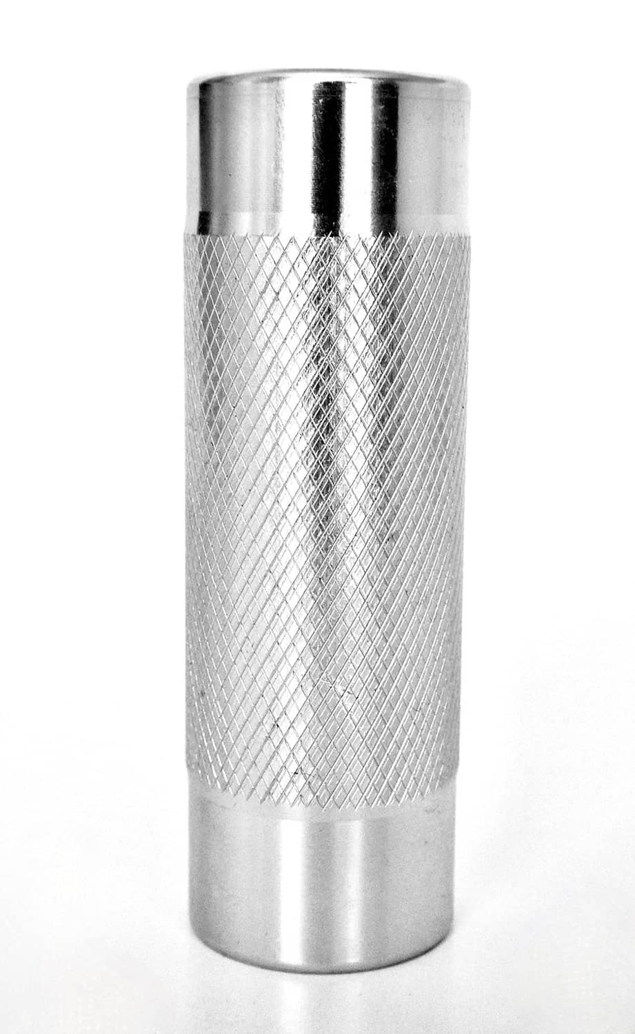 ICO aluminum charger holder cylinder with diamond-pattern textured grip