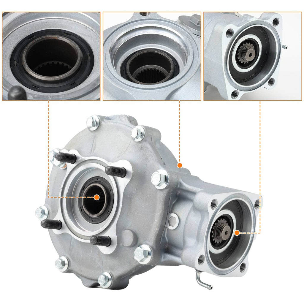 Rear differential housing with close-up seals and two circular axle bearing ports