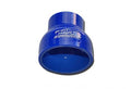 Blue silicone straight hose reducer coupler, flared ends, 76–80mm size