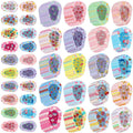 Set of colorful kids adhesive eye patches with cute animal and icon patterns, mixed sizes
