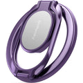 Purple metal magnetic phone ring holder with hinged stand