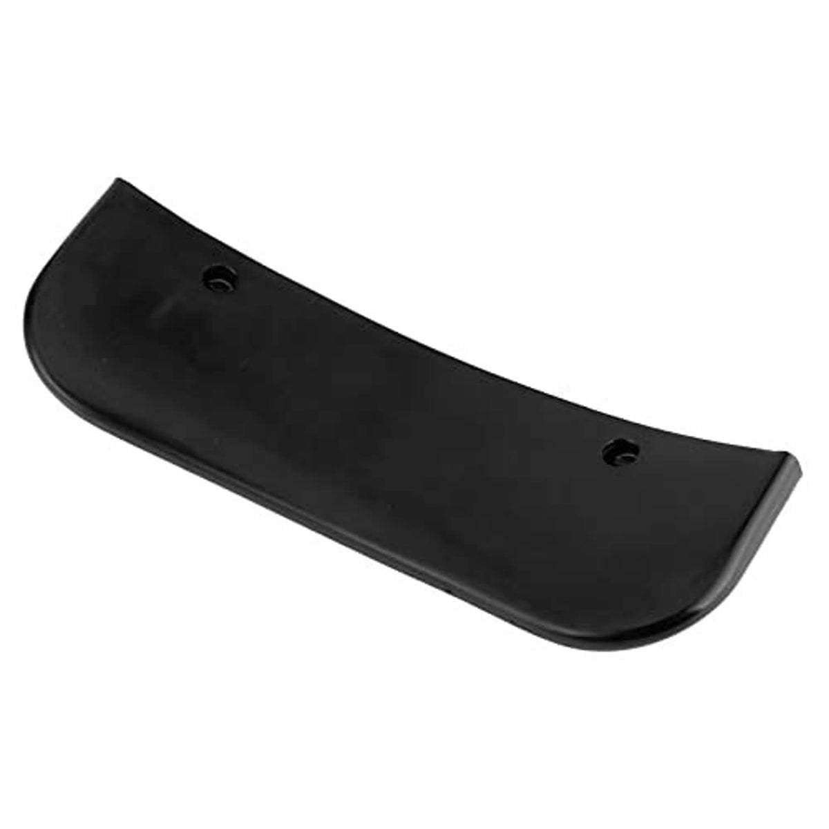 Black ABS rim protector sleeve, curved pad with two screw holes along top
