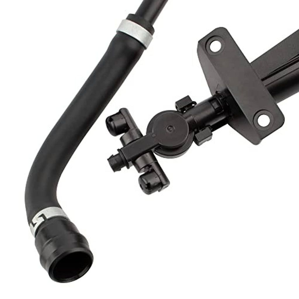 Headlight washer nozzle jet sprayer hose junction with circular valve, black