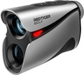 REDTIGER golf laser rangefinder, silver and black binocular-style with red indicator light