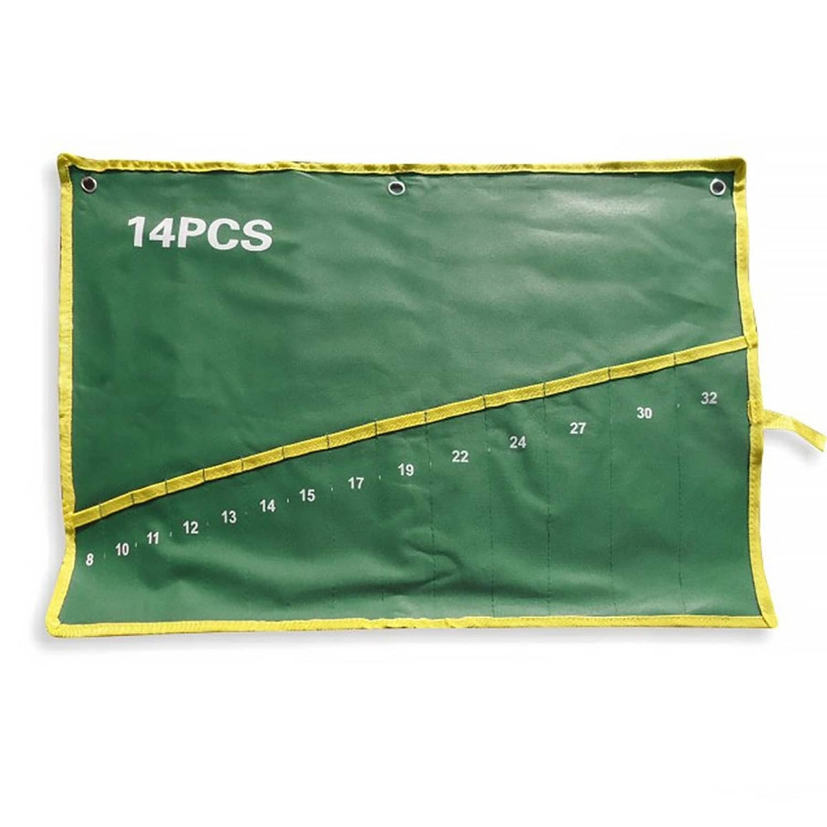 RivetOak Wrench Roll Up Pouch, Multi Pockets Organizer, Tools Green