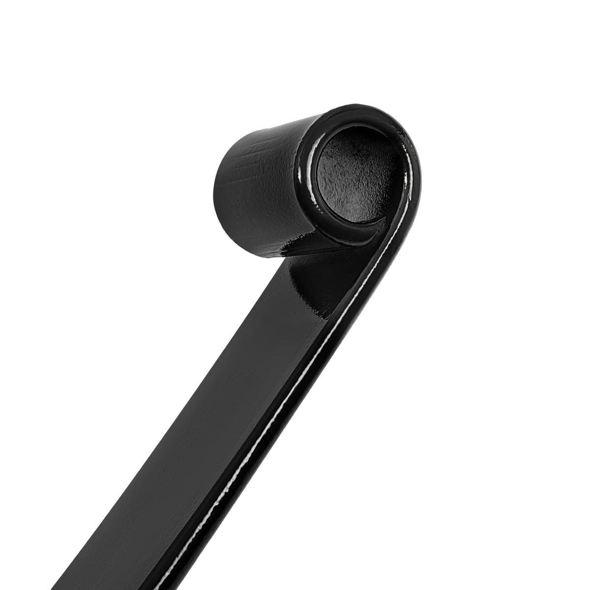 Rear leaf spring bushing sleeve, black rubber end with circular mounting hole
