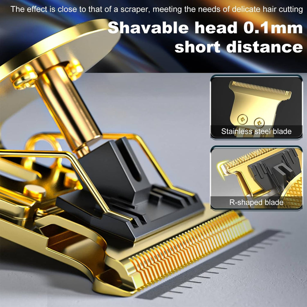 Precision hair clipper head with stainless steel blade and R-shaped blade design