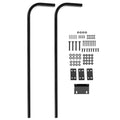 Black rear roof mounting support struts with brackets and hardware kit