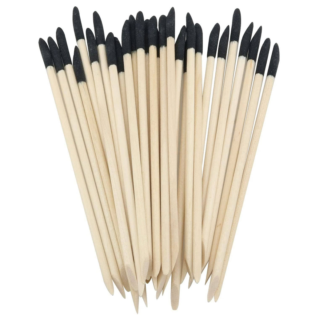 Sanding sticks set of 30 wooden matchsticks with black double-sided slanted abrasive heads