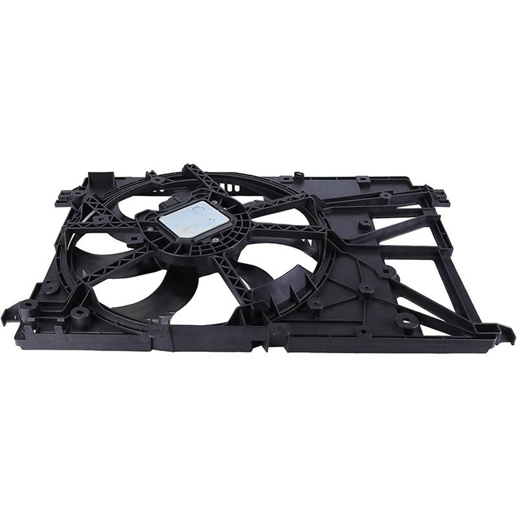 Radiator cooling fan assembly, black fan shroud and internal support structure