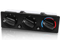 Truck A/C climate control module panel with 3 black knobs and rotary dial, dark face