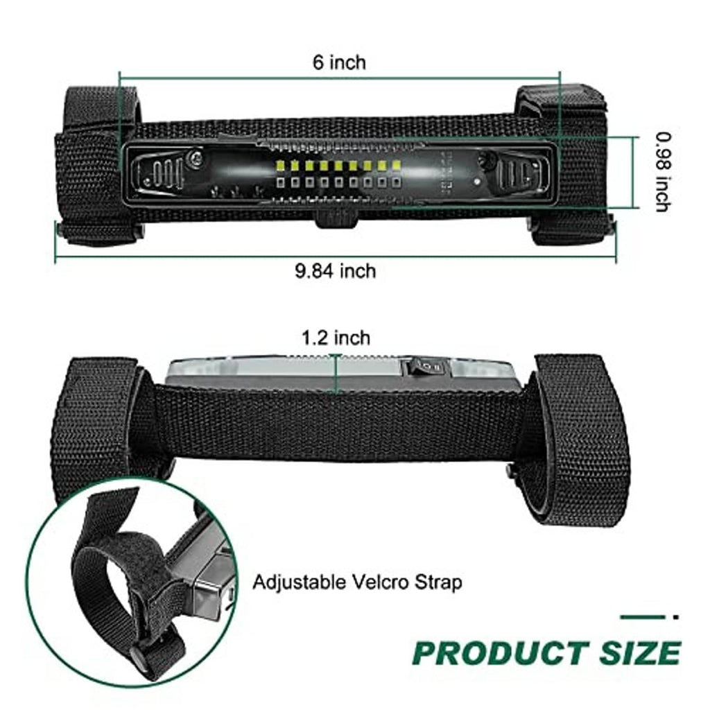 Black roll bar LED light bar with adjustable velcro mounting straps
