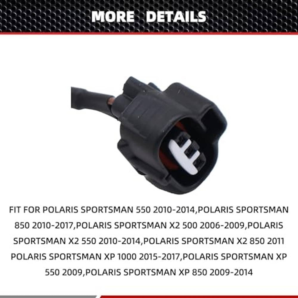 Throttle position sensor connector with attached cable and three terminal contacts