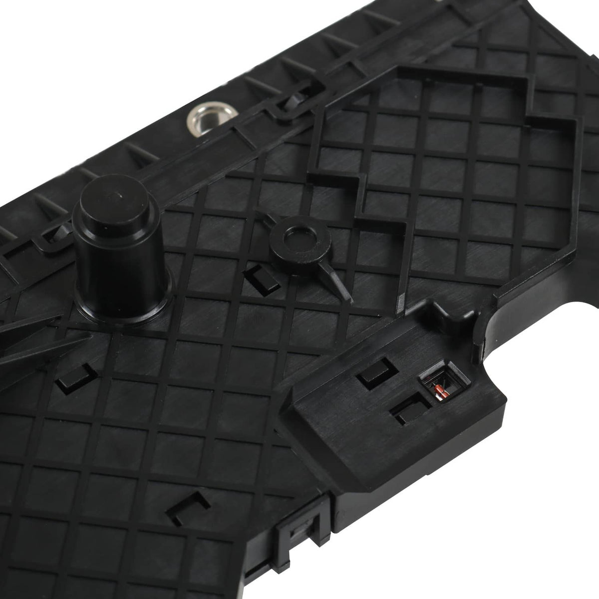 Black transmission lead frame grid with pin posts and small connector