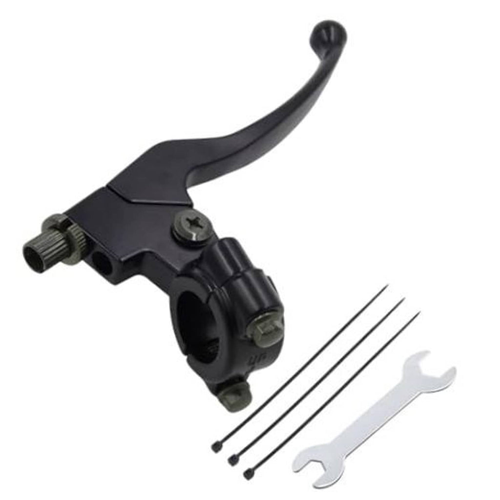 Black right handlebar folding clutch lever perch with brake lever and mounting hardware