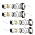 Boat trailer wheel axle bearing seal kit with metal bearings and rubber seals