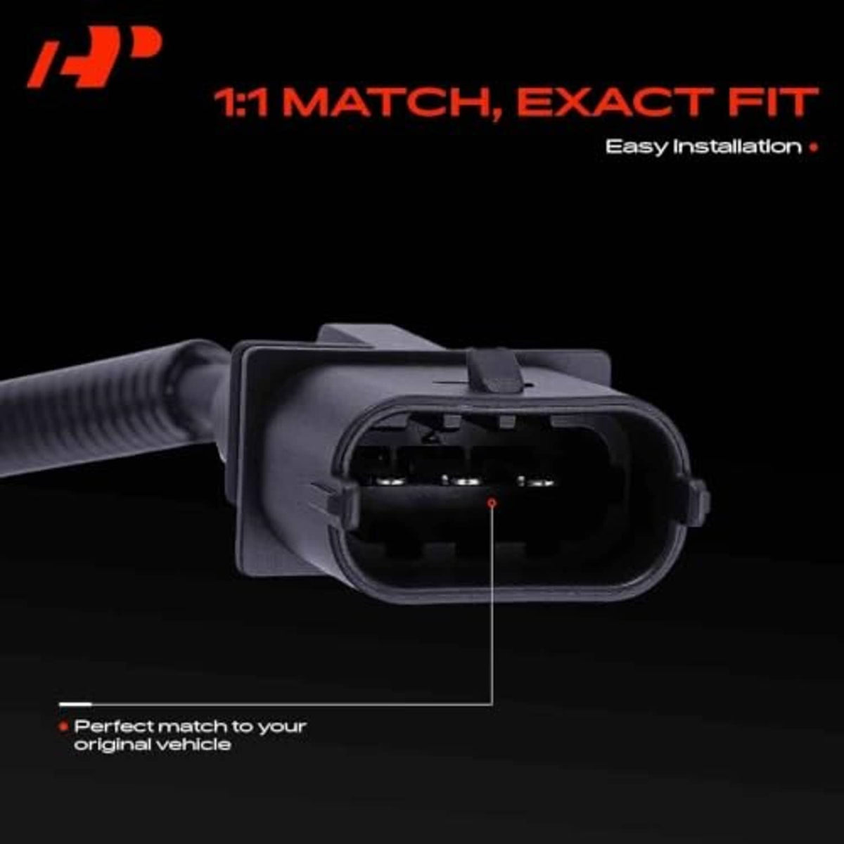 Crankshaft position sensor plug with open connector housing and gray wiring