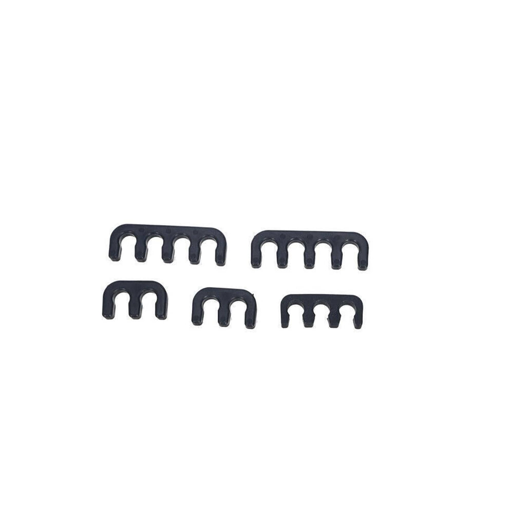 Ignition wire terminal boots and connector clips, black plastic pieces