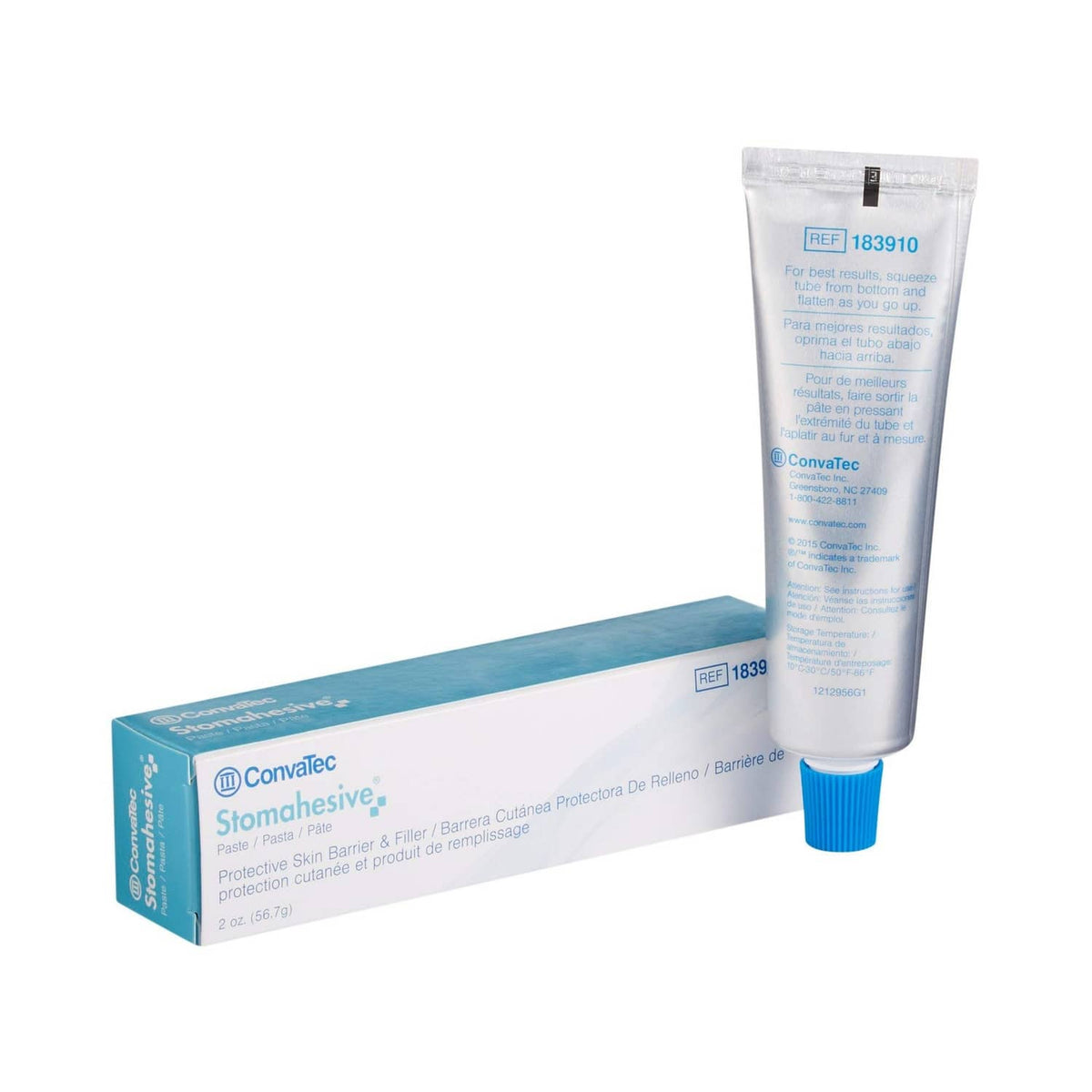 Convatec Stomahesive protective skin barrier paste tube, 2 oz, blue cap