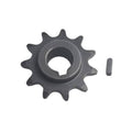 11-tooth sprocket gear with central hole and toothed outer ring, dark metal finish